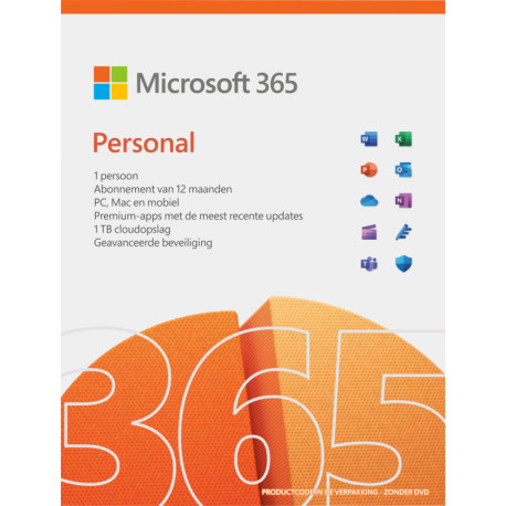 Microsoft 365 Personal Win/Mac (Dutch) (1 Year)